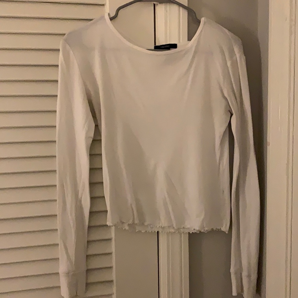 Long sleeve cropped shirt